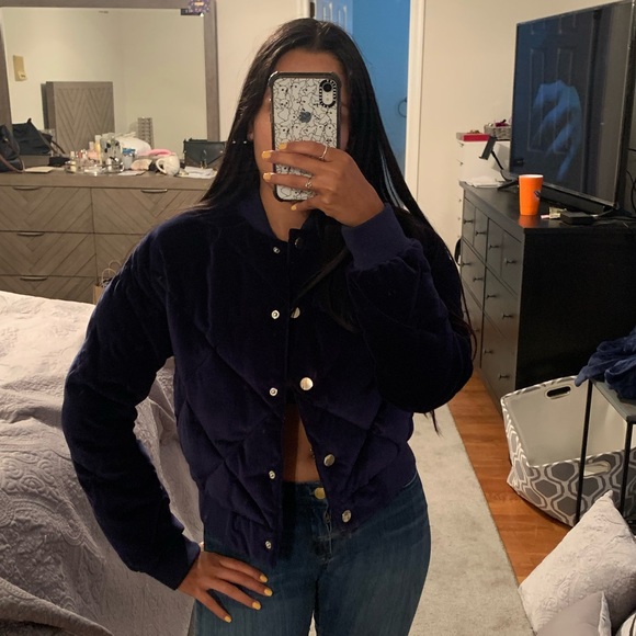 Maje Velvet Bomber Jacket - Picture 10 of 10